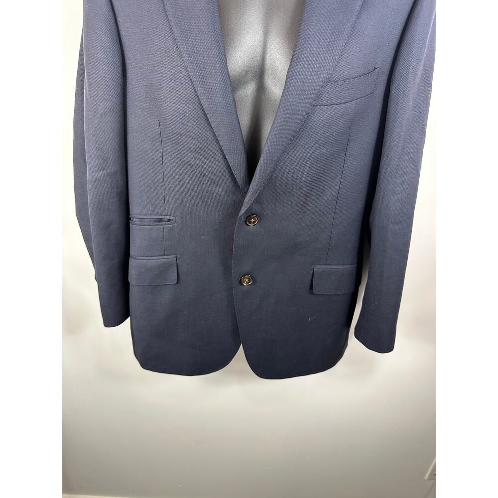 SuitSupply Navy Blue Pure Wool Sport Coat Blazer 42R Vitale Barberis Canonico - Picture 10 of 12